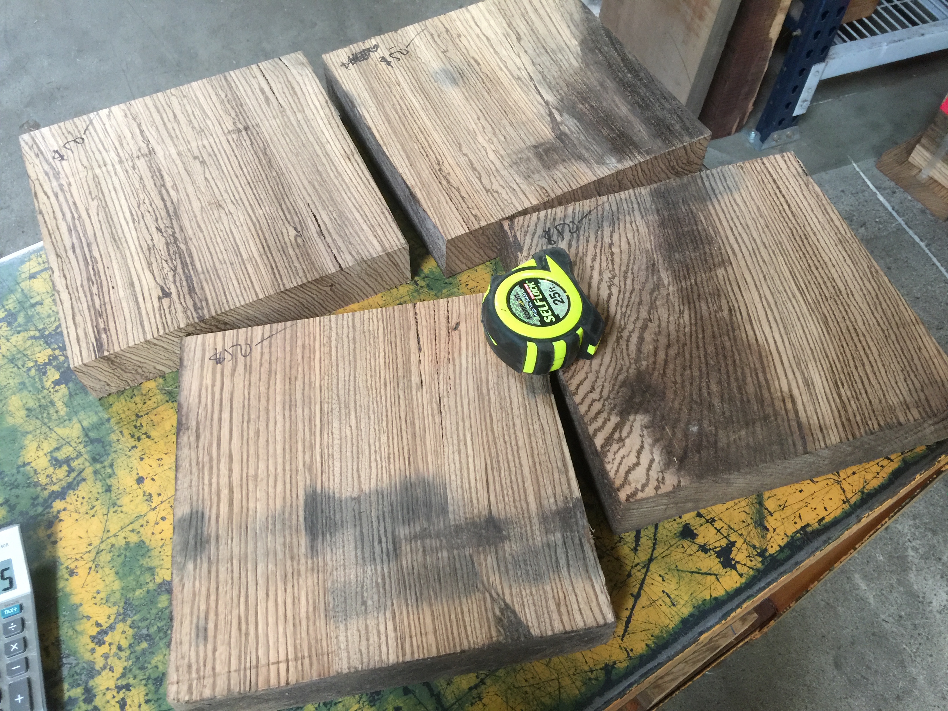 Zebrawood 4 pcs 2"x 11" x 11" Pack 133 Tropical Exotic Hardwoods