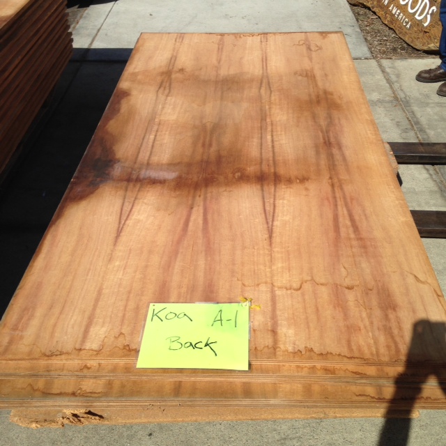 Koa (3/4") 2sided Veneer Plywood A1 Tropical Exotic Hardwoods