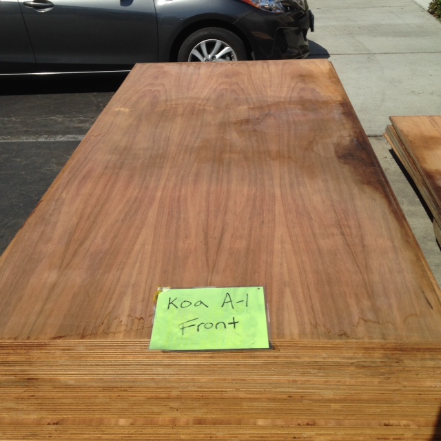 Koa (3/4") 2sided Veneer Plywood A1 Tropical Exotic Hardwoods