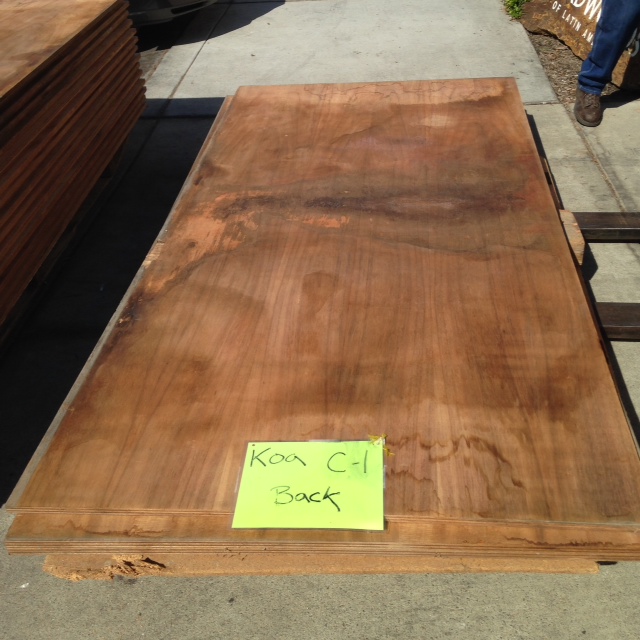 Koa (3/4") 2sided Veneer Plywood C1 Tropical Exotic Hardwoods
