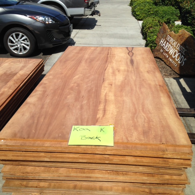 Koa (3/4") 2sided Veneer Plywood K Tropical Exotic Hardwoods