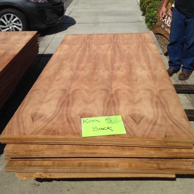 Koa (3/4") 2sided Veneer Plywood S Tropical Exotic Hardwoods