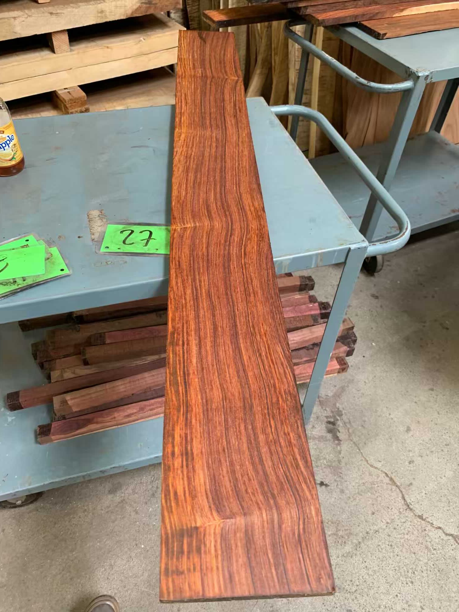 Cocobolo Lumber (Vertical Grain) LCM27 Tropical Exotic Hardwoods