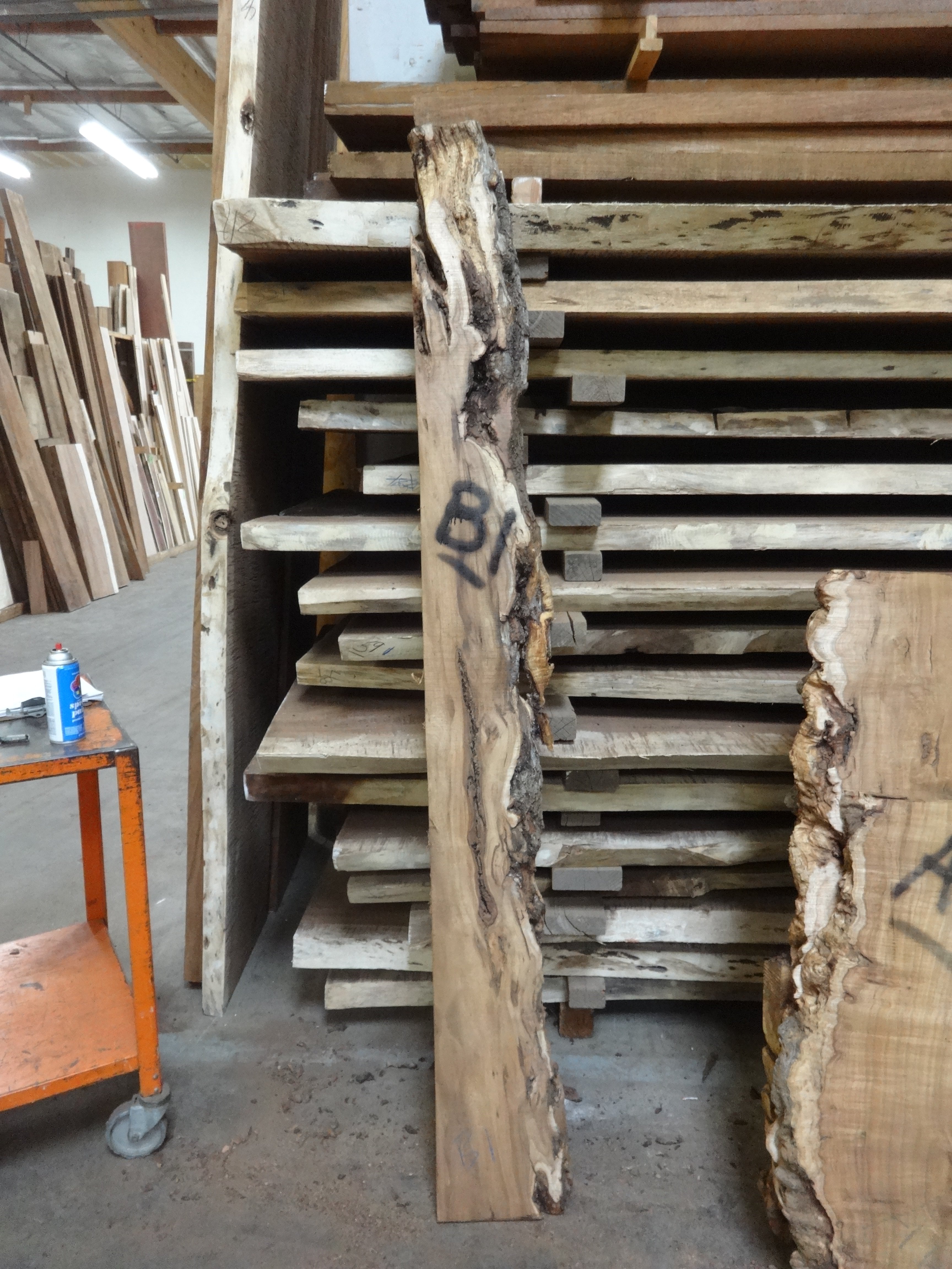 Domestic Black Acacia Slab B1 One Live Edge Tropical Exotic Hardwoods